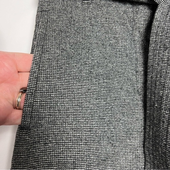 Aritzia Wilfred Jallade Wool Blend Gray Tweed Tie Belt Straight Leg Trousers 2 - Picture 9 of 16